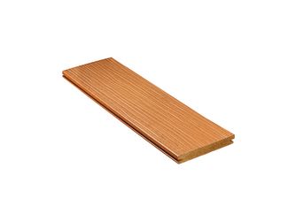 Terrassendiele WPC massiv Bernsteinbraun einseitig Holzstruktur, einseitig glatt, längsseitige Nut, DIE EXKLUSIVE - 21 x 140 mm