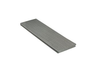 Terrassendiele WPC massiv Graphitgrau einseitig Holzstruktur, einseitig glatt, längsseitige Nut, DIE EXKLUSIVE - 21 x 140 mm