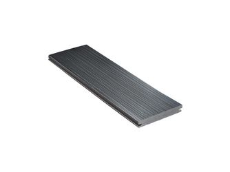 Terrassendiele WPC massiv Lavagrau einseitig Holzstruktur, einseitig glatt, längsseitige Nut, DIE EXKLUSIVE - 21 x 140 mm