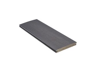 Terrassendiele WPC massiv Basaltgrau einseitig Holzstruktur, einseitig glatt, längsseitige Nut, DIE EXKLUSIVE - 21 x 162 mm