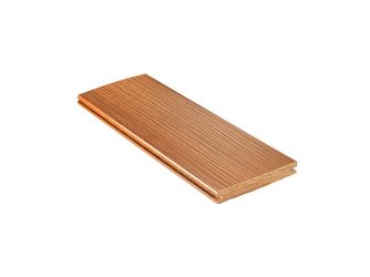 Terrassendiele WPC massiv Bernsteinbraun einseitig Holzstruktur, einseitig glatt, längsseitige Nut, DIE EXKLUSIVE - 21 x 162 mm