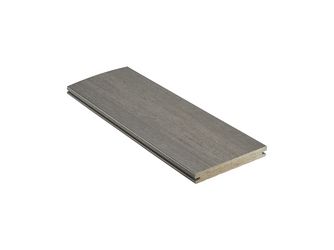 Terrassendiele WPC massiv Graphitgrau einseitig Holzstruktur, einseitig glatt, längsseitige Nut, DIE EXKLUSIVE - 21 x 162 mm