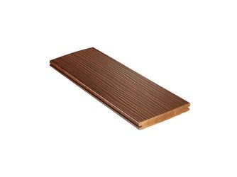 Terrassendiele WPC massiv Kastanienbraun einseitig Holzstruktur, einseitig glatt, längsseitige Nut, DIE EXKLUSIVE - 21 x 162 mm