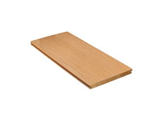 Terrassendiele WPC massiv Eichenbraun einseitig Holzstruktur, einseitig glatt, längsseitige Nut, DIE EXKLUSIVE - 21 x 200 mm