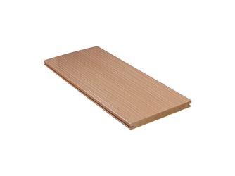 Terrassendiele WPC massiv Terrabraun einseitig Holzstruktur, einseitig glatt, längsseitige Nut, DIE EXKLUSIVE - 21 x 200 mm