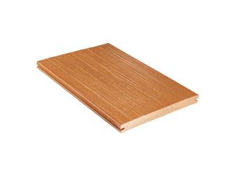 Terrassendiele WPC massiv Bernsteinbraun einseitig Holzstruktur, einseitig glatt, längsseitige Nut, DIE EXKLUSIVE - 21 x 245 mm