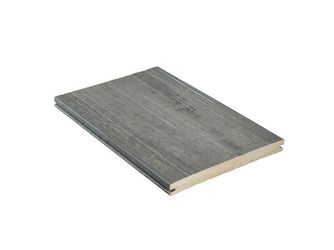 Terrassendiele WPC massiv Graphitgrau einseitig Holzstruktur, einseitig glatt, längsseitige Nut, DIE EXKLUSIVE - 21 x 245 mm