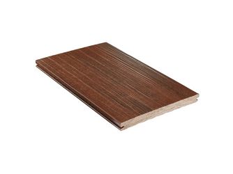 Terrassendiele WPC massiv Kastanienbraun einseitig Holzstruktur, einseitig glatt, längsseitige Nut, DIE EXKLUSIVE - 21 x 245 mm