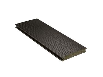Terrassendiele WPC massiv Anthrazit einseitig Holzstruktur, einseitig fein geriffelt, längsseitige Nut, DIE KERNIGE - 21 x 140 mm