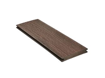 Terrassendiele WPC massiv Schwarzbraun einseitig Holzstruktur, einseitig fein geriffelt, längsseitige Nut, DIE KERNIGE - 21 x 140 mm