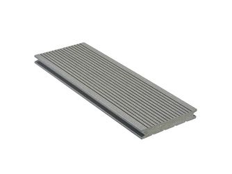 Terrassendiele WPC massiv Grau einseitig genutet, einseitig geriffelt, Clipmontage_unterseitig Nut, DIE KOMPAKTE - 21 x 139 mm