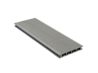 Terrassendiele WPC Hohlkammer Grau einseitig genutet, einseitig geriffelt, längsseitige Nut, DIE KOMPAKTE - 21 x 139 mm