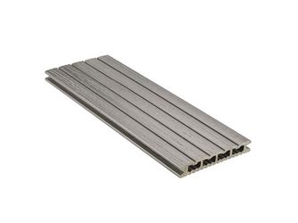 Terrassendiele WPC Hohlkammer Graphitgrau einseitig genutet, einseitig geriffelt, längsseitige Nut, DIE KOMPAKTE plus - 21 x 140 mm