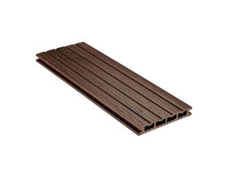 Terrassendiele WPC Hohlkammer Kastanienbraun einseitig genutet, einseitig geriffelt, längsseitige Nut, DIE KOMPAKTE plus - 21 x 140 mm