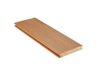 Terrassendiele WPC massiv Eichenbraun einseitig Holzstruktur, längsseitige Nut, DIE NATURLINIE - 21 x 140 mm