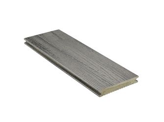 Terrassendiele WPC massiv Graphitgrau einseitig Holzstruktur, längsseitige Nut, DIE NATURLINIE - 21 x 140 mm