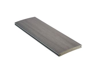 Terrassendiele WPC massiv Graphitgrau einseitig Holzstruktur, einseitig glatt, Clipmontage_laengsseitig, DIE SMARTE NATURLINIE - 19 x 139 mm