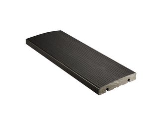 Terrassendiele WPC massiv Anthrazit einseitig Holzstruktur, einseitig glatt, unterseitige Nut, DIE SMARTE KLICK - 22 x 119 mm