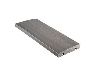 Terrassendiele WPC massiv Graphitgrau einseitig Holzstruktur, einseitig glatt, unterseitige Nut, DIE SMARTE KLICK - 22 x 119 mm