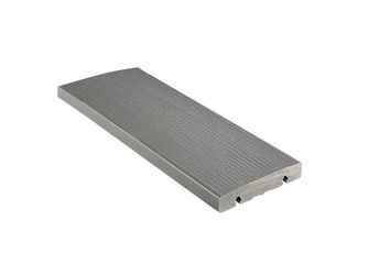 Terrassendiele WPC massiv Grau einseitig Holzstruktur, einseitig glatt, unterseitige Nut, DIE SMARTE KLICK - 22 x 119 mm