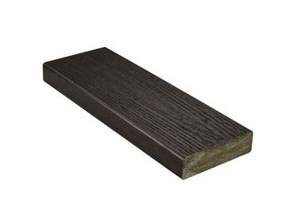 Terrassendiele WPC massiv Anthrazit einseitig Holzstruktur, einseitig geriffelt, DIE STARKE - 38 x 140 mm