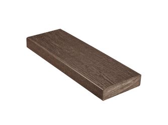 Terrassendiele WPC massiv Schwarzbraun einseitig Holzstruktur, einseitig geriffelt, DIE STARKE - 38 x 140 mm