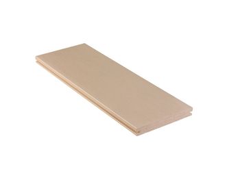 Terrassendiele WPC massiv Leinen einseitig Holzstruktur, einseitig glatt, längsseitige Nut, DIE URBANE FLAIR - 21 x 162 mm