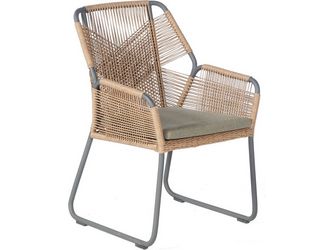 Dining-Sessel Observer PE-Kunststoffgefl Natural-Honey Alu Anthrazit 1 Sitzer