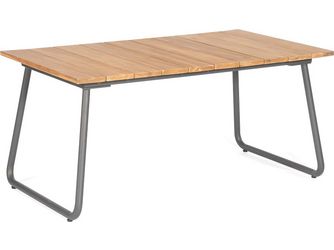 Dining-Tisch Woodland Teak Alu-anthrazith 160x90cm