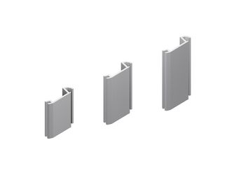 Distanz-Set Eckpfosten basic silber 66x2x1cm