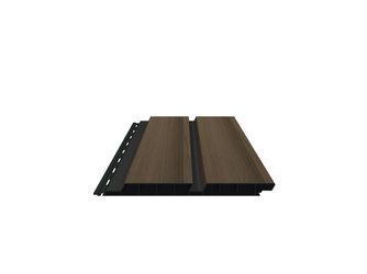 Doppelprofil mit Schattenfuge, foliert 17x200mm, Länge 6,0m, anteak Pflegeleicht aus langlebigem Fenster-PVC