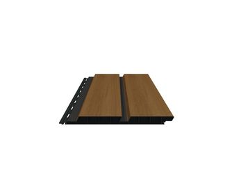 Doppelprofil mit Schattenfuge, foliert 17x200mm, Länge 6,0m, monument oak Pflegeleicht aus langlebigem Fenster-PVC