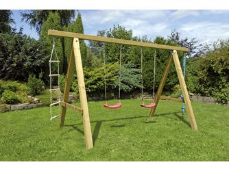 Doppelschaukel Noah aus KVH, 400 x 180x220cm, KDI grün
