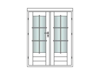 Doppeltür T28+-DT-GV3 Skand. Fichte, Stärke: 28mm, 150x194cm
