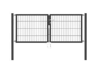 Tor Doppelstabmatte 2-flügelig Stahl feuerverzinkt anthrazit "Flexo"