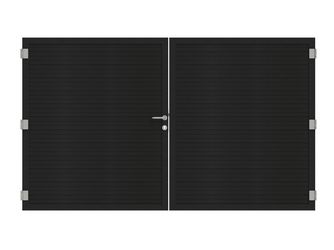 Tor Sichtschutzzaun 2-flügelig Aluminium "ALU-FENCE" Doppeltor Sonderanfertigung