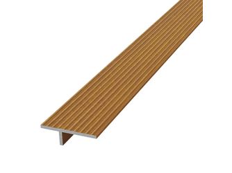 DreamDeck Alu Übergangs-T-Profil Ipé-braun 200x3,6x1,33cm