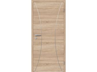 Schallschutztür CPL T-Eiche RY-535-DQ Spezial-/Kombinationseinlage KK3 SSK3 Beanspruchungsgruppe S mit Bodendichtung "FUNKTION"