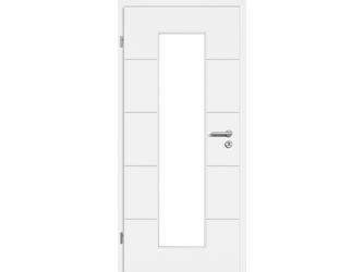 Schallschutztür Weißlack exclusiv ähnlich RAL 9010 RY-251 LA3 Float klar Vollspan KK3 SSK1 Beanspruchungsgruppe S mit Bodendichtung "FUNKTION"