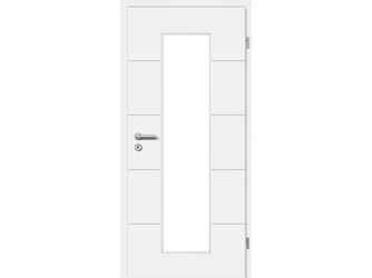 Schallschutztür Weißlack exclusiv ähnlich RAL 9010 RY-251 LA3 Float klar Vollspan KK3 SSK1 Beanspruchungsgruppe S mit Bodendichtung "FUNKTION"