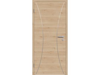 Schallschutztür CPL T-Oak Nature RY-535-DQ Vollspan KK3 SSK1 mit Bodendichtung "FUNKTION"