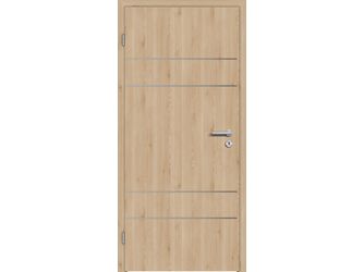 Schallschutztür CPL T-Oak Nature RY-552-DA Vollspan KK3 SSK1 Beanspruchungsgruppe S mit Bodendichtung "FUNKTION"