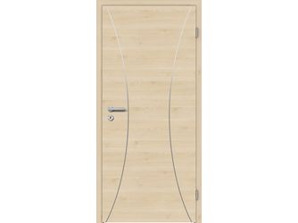 Schallschutztür CPL T-Oak Creme RY-535-DQ Vollspan KK2 SSK1 Beanspruchungsgruppe S mit Bodendichtung "FUNKTION"