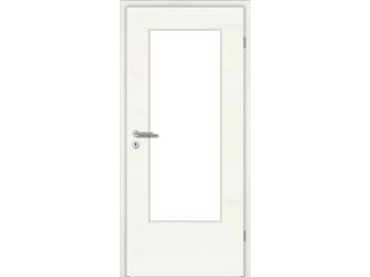 Zimmertür 2-flügelig CPL T-Whiteline DQ DIN-LA Vollspan KK1 "STANDARD"