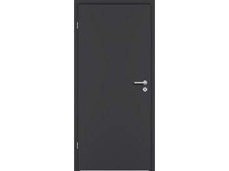 Zimmertür CPL Graphitgrau glatt Röhrenspan KK1 Beanspruchungsgruppe M mit Bodendichtung "STANDARD"