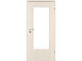 Zimmertür CPL T-Oak White glatt DIN-LA Vollspan KK1 "STANDARD"
