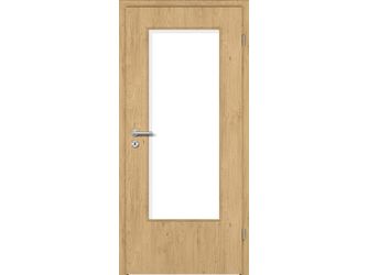 Zimmertür CPL T-Eiche astig glatt DIN-LA Vollspan KK1 "STANDARD"