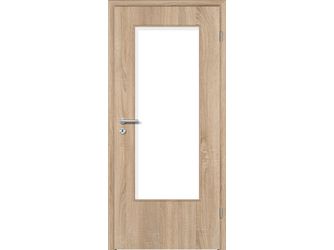 Zimmertür CPL T-Eiche glatt DIN-LA Vollspan KK1 "STANDARD"