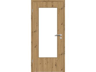 Zimmertür CPL T-Wildeiche glatt DIN-LA Vollspan KK1 "STANDARD"