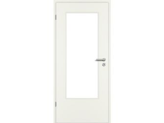 Zimmertür Weißlack ähnlich RAL 9010 glatt DIN-LA Float satiniert Vollspan KK1 "STANDARD"